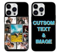 Customized Your Own Multiple Photo Style Phone Case for iPhone 15 14 13 12 11 Pro Max Plus Mini Xr Xs X 7 8 6 Anti-Scratch Shock Absorbing Cover Birthday Gifts for Wife Husband GF BF