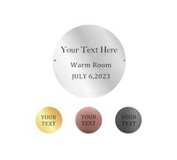 CustomizeFactory Personalized Round 2" Stainless Steel Nameplate, Engraved, Laser Engraving, Door Mount, Formal Style