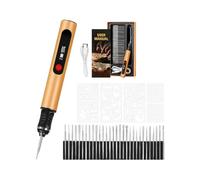 Customizer Engraving Pen, Ultimate Cordless Portable Engraver for Artists and DIY Enthusiasts, USB Rechargeable Engraving Pen for Carving Wood Stone Plastic Jewelry Glass Etching (Gold, One Size)