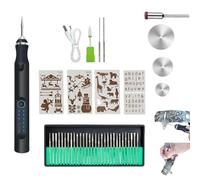 Customizer Engraving Pen,Wood Metal Glass Stone Cordless Portable Professional Engraver Pen Kit for Diyers,USB Rechargeable Resparked Engraving Tool for All Surfaces