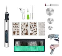 Customizer Engraving Pen,Wood Metal Glass Stone Cordless Portable Professional Engraver Pen Kit for Diyers,USB Rechargeable Resparked Engraving Tool for All Surfaces