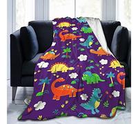 Custommixall Dinosaur Blanket for Boys,Kids Dinosaur Throw Blanket for Boys and Girls,Fluffy Cozy Dinosaur Fleece Blanket with Vibrant Colors and Cute Design,Soft and Warm Throw Blanket 50"x60"