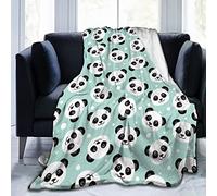 Custommixall Panda Plush Blanket Flannel Blanket,Soft Warm Fuzzy Throw Blankets Kids or Adults for Crib Bed Couch Chair Four Seasons Living Room Travel Outdoor 40"x50"