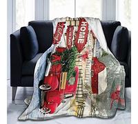 Custommixall Super Soft Christmas Blanket Flannel Throw Holiday Theme Home Decoration Warm and Comfortable Winter Bedding, Sofa and Gifts 40"x50"