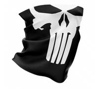 CUSTOMprivé Men's Neck Gaiter Bandana Motorcycle Punisher Skull Multifunctional Microfibre Breathable Through Mask No Matter Your Activity, black/white