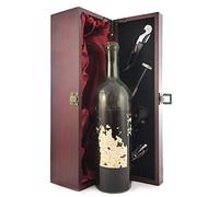 Customs House Sample Rum Bottle 1948 in a silk lined wooden box with four wine accessories, 1 x 750ml
