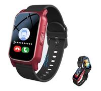 customty Elderly Fall Detection Smart Watch for Seniors with GPS Tracker, Auto Call Sos, Heart Rate Monitor, Waterproof Emergency Watch for Men & Women, Dementia & Alzheimer’s (Red)