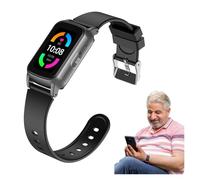 customty Fall Detection Smart Watch for Seniors with 4G GPS Tracking & Sos, Smart Watch with Hd Video Call, Elderly Emergency Watch, Fall Alert Bracelet for Peace of Mind(Black)