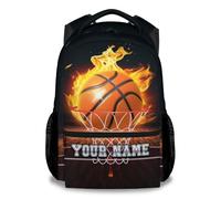CustomWish Personalised Basketball Backpack for Kids - 17 Inch Cool Sports School Bag, Lightweight & Adjustable Straps, Ideal for Primary & Secondary School Students