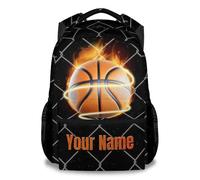 CustomWish Personalised Basketball Backpack for Kids - 17 Inch Cool Sports School Bag, Lightweight & Adjustable Straps, Ideal for Primary & Secondary School Students