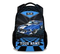 CustomWish Personalised Car Backpack for Boys - 17 Inch Cool Lightweight School Bag, Durable & Adjustable Straps, Perfect for School & Travel