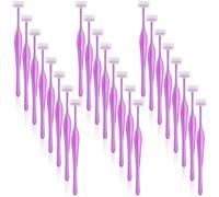 CustomyLife 24 Pack Eyebrow Trimmer Razors, Stainless Steel Face Razors Shaver Eye Brow Shapers Purple Precision Facial Hair Removal Tool for Makeup Women Men