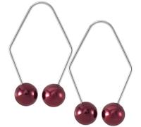 CustomyLife 2pcs Natural Dimple Maker for Cheeks, Dark-Red Facial Muscle Dimple Trainer Shaper Exerciser Tools for Beautiful Smile