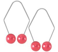 CustomyLife 2pcs Natural Dimple Maker for Cheeks, Red Facial Muscle Dimple Trainer Shaper Exerciser Tools for Beautiful Smile