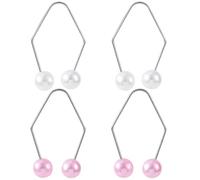 CustomyLife 4pcs Natural Dimple Maker for Cheeks, Pink White Facial Muscle Dimple Trainer Shaper, Facial Exerciser Lift Tools for Create a Beautiful Smile
