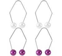 CustomyLife 4pcs Natural Dimple Maker for Cheeks, Purple White Facial Muscle Dimple Trainer Shaper, Facial Exerciser Tools for Beautiful Smile
