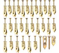 CustomyLife 60pcs Self Drilling Drywall Anchors with Screws Kit, Zinc Plated Steel Self Drilling Wall Anchors Heavy Duty, No Drill or Holes Expansion Screws for TV Shelf Straps Bike Cabinets (30 Sets)