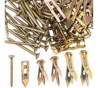 CustomyLife 80pcs Self Drilling Drywall Anchors with Screws Kit, Zinc Plated Steel Self Drilling Wall Anchors Heavy Duty, No Drill or Holes Expansion Screws for TV Shelf Straps Bike Cabinets (40 Sets)