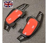 Customz Black Paddle Shift Gear Extension for DSG Golf MK7 MK7.5 GTI GTD R TSI Mark 7 Shifter fits 2013 2014 2015 2016 2017 2018+ models (Aluminium Black)