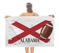 CustonCares Football Theme Alabama Beach Bath Towel 31x51 Inch Lightweight Pre-Washed No-Shrink Favors Sport Player Gym Travel Towels Picnic Swim Towels Bath Towels