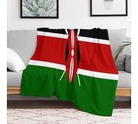 CustonCares Kenya Flag Bedding Fleece Blanket Patriotic Vanity Gift Blanket Plush Fuzzy Cozy Cozy Decor for Pet Bed Sofa Couch Office Wedding Gifts 70"x80"