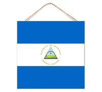 CustonCares Nicaragua Wall Decoration Wooden Sign Modern State Map Sailor Sailing Signs Painted Wood Pallet Wall Plaque Sign for Dinning Room Living Room House 12x12in