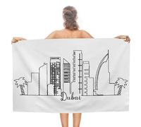CustonCares United Arab Emirates Dubai Beach Towel 31x51 Inch Pre-Washed Soft Fade Resistant Travel Souvenir Heroes Series Adult Bath Towel Spa Hot Tub Swim Towels Camping Towels