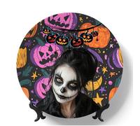 custyoulife Custom Ceramic Plate,Personalised Ceramic Plates with Image/Text,Decorative Plates for Halloween, Christmas,Anniversary, Wedding,Memorial Gift for Couple Family Friend