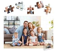 custyoulife Custom Jigsaw Puzzle 60/120/200/500/1000 Pieces, Personalised Puzzle from Your Own Photos, Customised Wood with Picture Gifts for Christmas Wedding Birthday Family