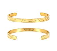 cusurlove Wood Pattern Cuff Bracelet for Women - Inspirational, Friendship, Love, Christian, Graduation, Birthday Gift for Mom, Daughter, Sister,Best Friend Meaningful Jewelry - Gift Ready, One Size