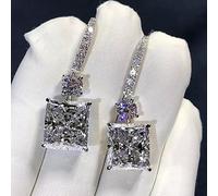 Cut 3ct Diamond Dangle Earring for Women Wedding Bridal Gift