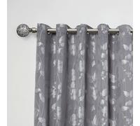 Cut Glass - Extendable Curtain Pole with Pair of End Finials in Black Silk - 1.6 - 3m - Emma Barclay | TJ Hughes