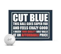 Cut Golf Balls, 4 Piece Urethane (One Dozen),White,Blue