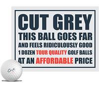 Cut Grey Golf Ball - 12 Pack - New and Improved