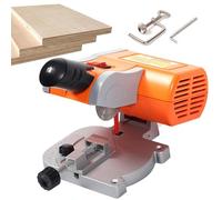 Cut-Max Mini Bench Top Cut-Off Miter Saw | 0-45° Adjustable Table Belt Saw for Wood, Metal, Plastic | 1/2 x 1/2 or 1/4 x 3/4 Cuts | Orange