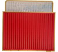 Cut off,Elegant Glass Room Divider - Translucent Privacy Screen for Dining Areas, Stylish Table Decor, Perfect for Restaurants & Bars - Set of 2 Red Partition Panels