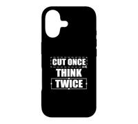 Cut Once Think Twice Funny Film Editing For A Video Editor Case for iPhone 17
