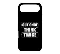 Cut Once Think Twice Funny Film Editing For A Video Editor Case for iPhone Air