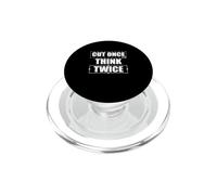 Cut Once Think Twice Funny Film Editing For A Video Editor PopSockets PopGrip for MagSafe