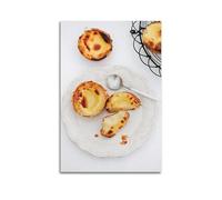Cut Open Portuguese Egg Tart Decorative Painting Canvas Wall Posters And Modern Family Bedroom Decor 08x12inch(20x30cm)