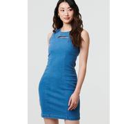 Cut-Out Detail Sleeveless Denim Mini Dress Izabel London Blue L