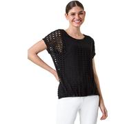 Cut Out Detail Stretch Top Roman Black 10
