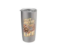 Cut Paste Copy Life Videographer Filmmaker Stainless Steel Insulated Tumbler