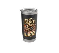 Cut Paste Copy Life Videographer Filmmaker Stainless Steel Insulated Tumbler
