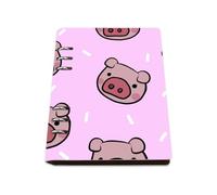 Cut Pig A5 Notebook, Pu Leather A5 Notebooks, Lined Paper Notebook Lined 180Pages/90Sheets, Exercise Book for Meeting, Journal for Office, College Essentials Women Man