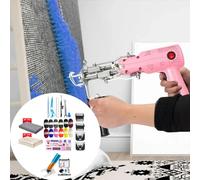 Cut Pile & Loop Pile Tufting Gun Kit 200W, with Cordless Carpet Trimmer, 12 Curly Yarn,1 * 2M Non-Slip Cloth+Tufting Cloth