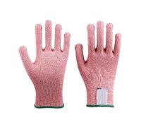 Cut Proof Stab Resistant Wire Metal Glove Kitchen Butcher Cuts Gloves for Oyster Shucking Fish Gardening Safety(Rosso,X-Large)