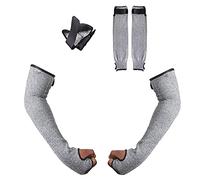 Arm Protection Sleeve, Level 5 Safety Arm Guard Sleeve Anti-cutting Protective Burn-resistant Arm Sleeve Bite Sleeve 18in with Thumb Hole Hook and Loop Tape 1 Pair