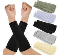 Cut Resistant Gloves, 1 Pair Level 5 Cut Burn Resistant Sleeves, Arm Protection, Forearm Protectors, Thin Skin Bruising Working Guards(Blu,Small)