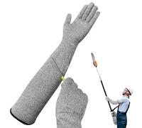 Cut Resistant Gloves, Gardening Gloves, Level 5 Guard Gloves Gardening, Safety Gloves, Protective Gloves, Long Gardening Gloves for Gardening Repairing Kitchen Heavy Duty(Grey,55cm)